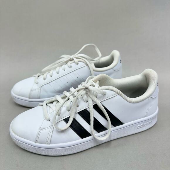 Adidas Grand Court Sneakers in Cloud White / Core Black Men's Size 8 - Picture 3 of 16
